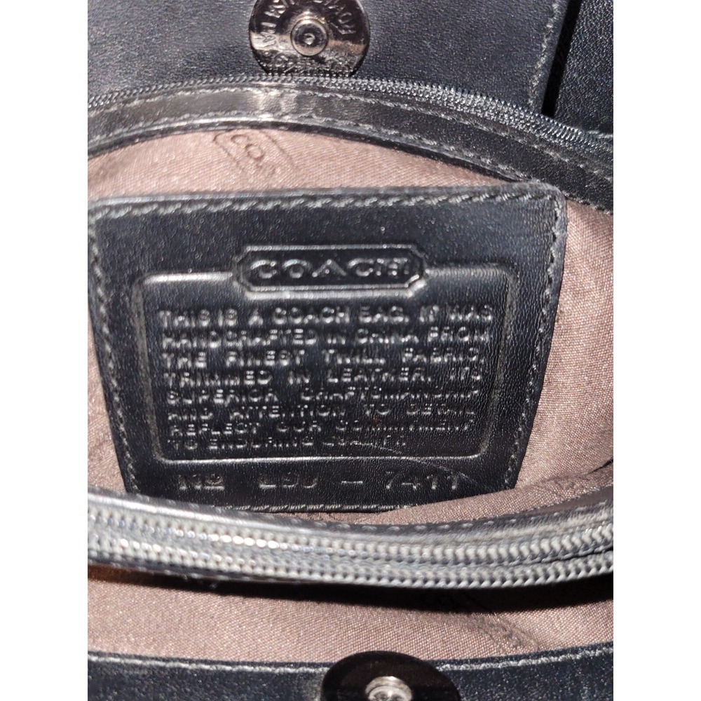 Vintage Coach Black Twill Nylon Mercer Bag 7411 - Picture 13 of 15